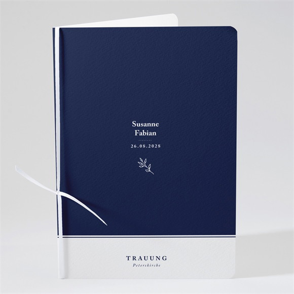 Kirchenheft Hochzeit Schick in Blau ref.N49181