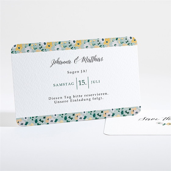 Save The Date Karte Floraler Rahmen