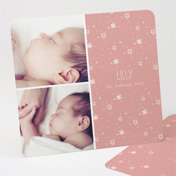Geburtskarte Schneeflocken ref.N311229