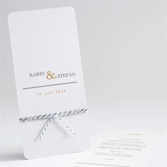 Menükarte Hochzeit Eng verbunden ref.N22164