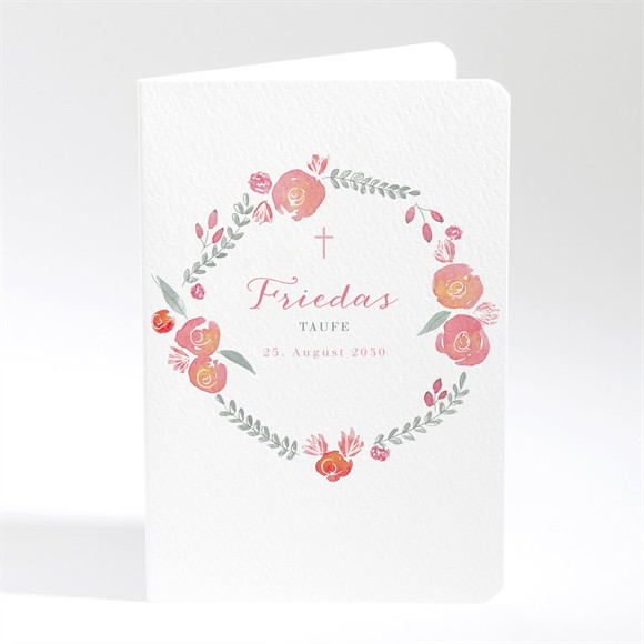 Menükarte Taufe Rosenkranz ref.N401814