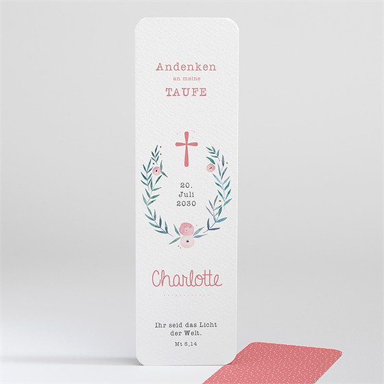Andenken Taufe Pünktchen Rot