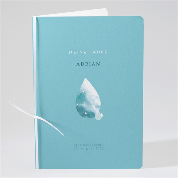 Kirchenheft Taufe Wassertropfen ref.N49190