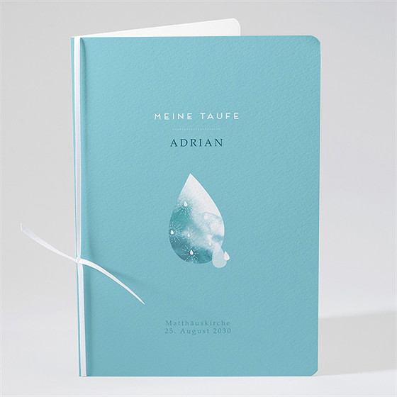 Kirchenheft Taufe Wassertropfen
