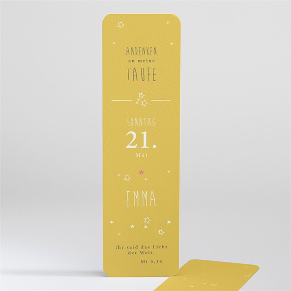 Andenken Taufe Unser Star gelb ref.N20141