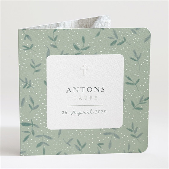 Einladung Taufe blätter im wind