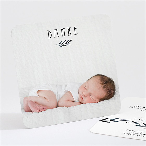 Dankeskarte Geburt Moderne Natur