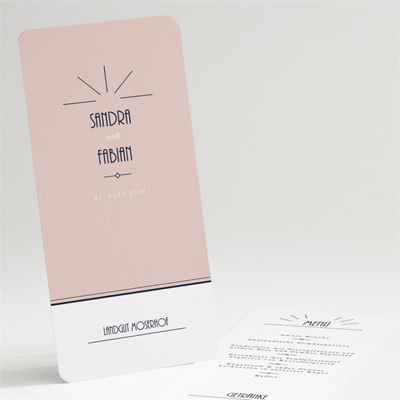 Menükarte Hochzeit Art-Déco Design ref.N22189