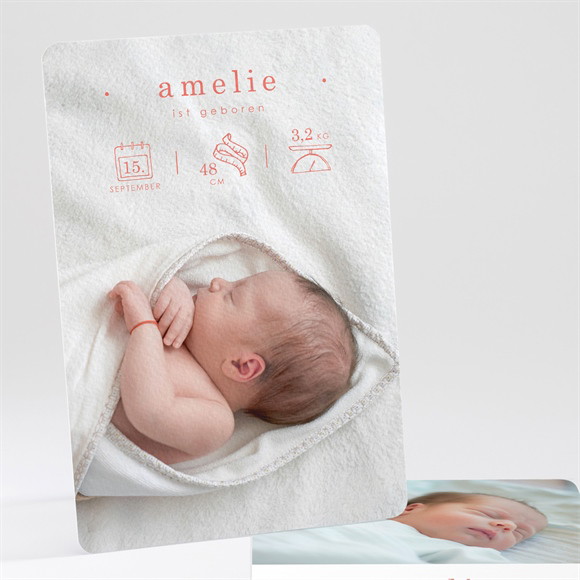 Geburtskarte Koralle ref.N241152