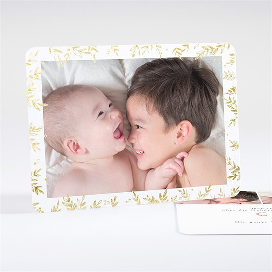 Geburtskarte Goldene Blätter