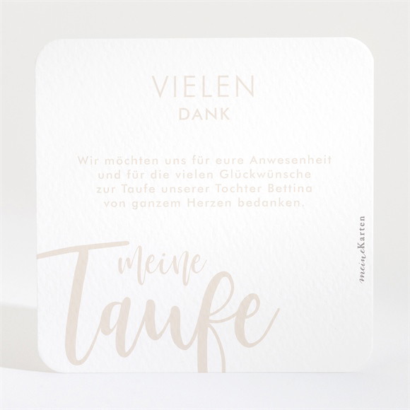 Dankeskarte Taufe Kupfer Schrift ref.N3001593