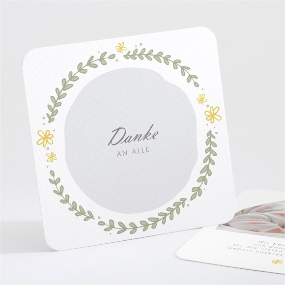 Dankeskarte Geburt Bärchen Girlande ref.N301151