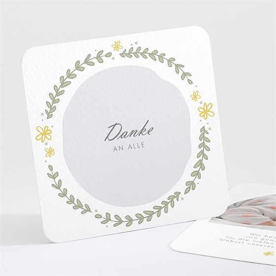 Dankeskarte Geburt Bärchen Girlande