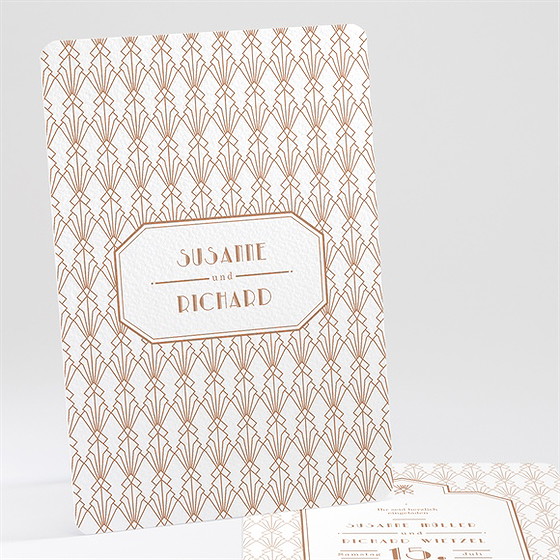 Hochzeitseinladung Art-Déco