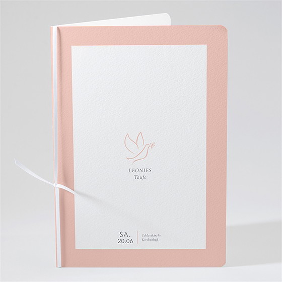 Kirchenheft Taufe kupfertaube