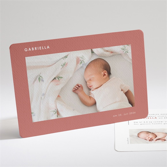 Geburtskarte Schick umrahmt ref.N14193