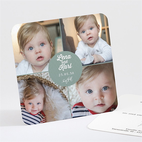 Geburtskarte Fröhliches Mosaik