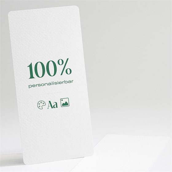 Menükarte Taufe Blanco - 10X21cm (N221118)