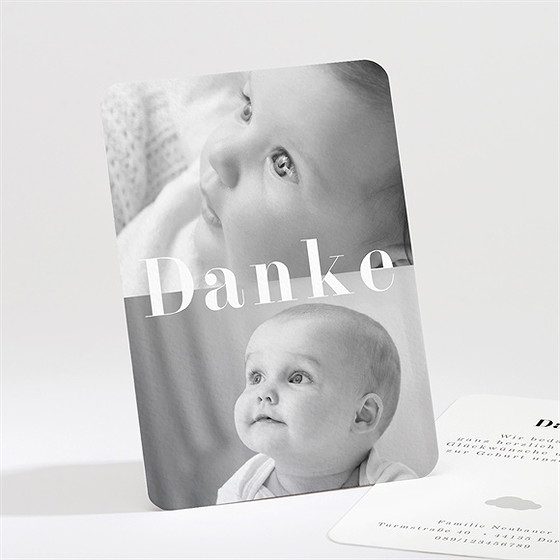 Dankeskarte Geburt Spiegel