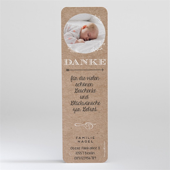 Dankeskarte Geburt Kraft & Co ref.N200332