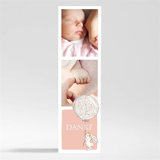 Dankeskarte Taufe kleines kaninchen - magnet