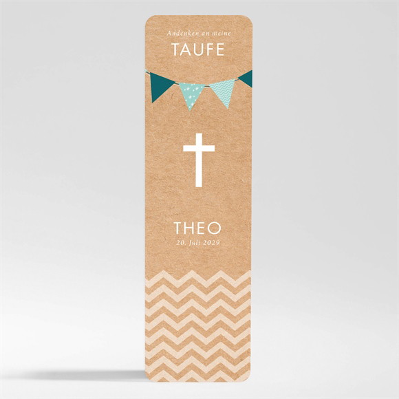 Andenken Taufe Blaue Girlande - Magnet ref.N200367