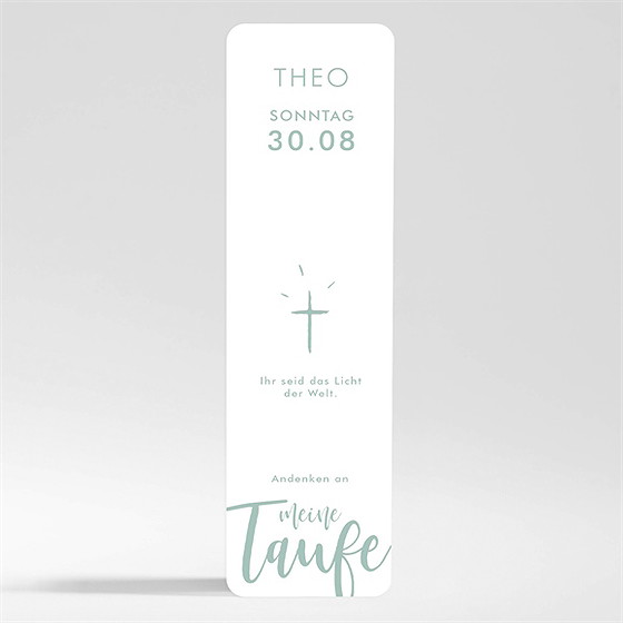 Andenken Taufe Silbernes Kreuz - Magnet