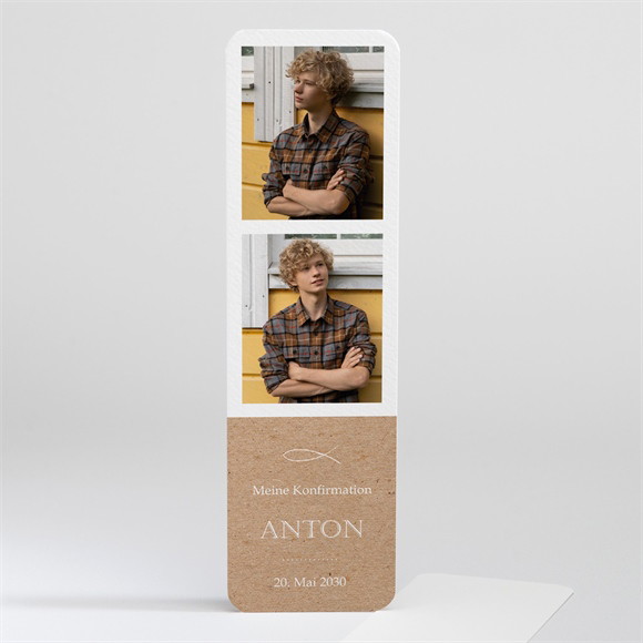 Andenken Konfirmation Fotocollage Kraftpapier ref.N201312
