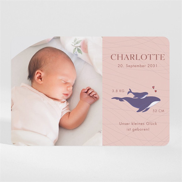Geburtskarte Kleine Walfischfamilie -Magne ref.N110100