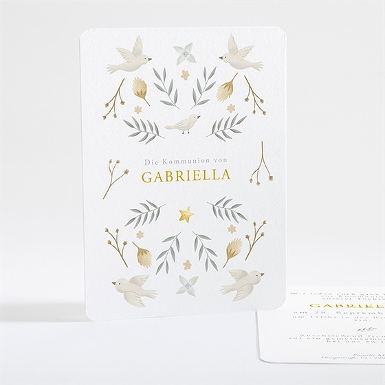 Einladung Kommunion wahrhaftigkeit - gold