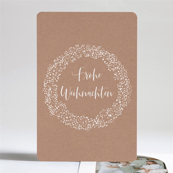 Weihnachtskarte Schleierkrautkranz ref.N241249