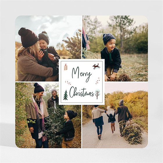 Weihnachtskarte Winterliche Wärme - Magnet