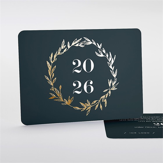 Weihnachtskarte Blattgold