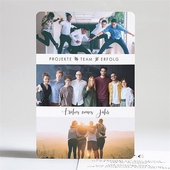 Weihnachtskarte Schickes Triptychon