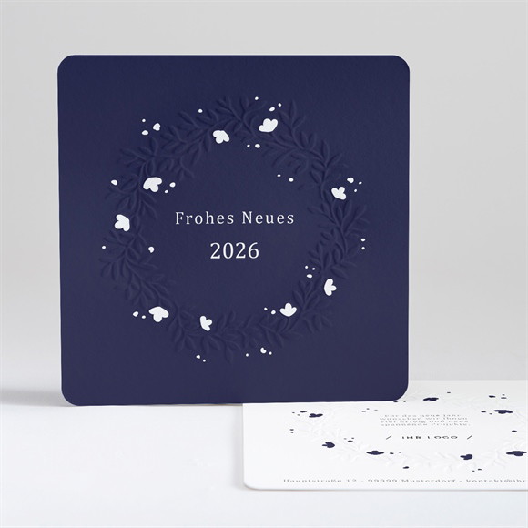 Weihnachtskarte Florale Prägung ref.N351160