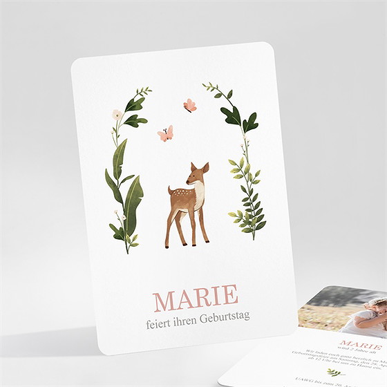 Geburtstagseinladung kleines bambi