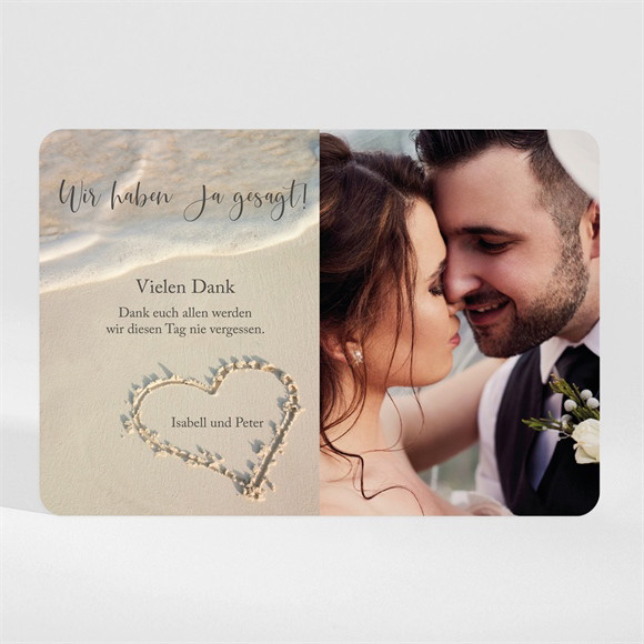 Dankeskarte Hochzeit Strandliebe - Magnet ref.N110234