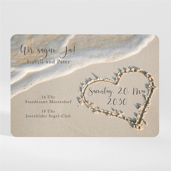 Hochzeitseinladung Strandliebe - Magnet