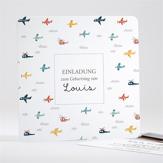 Geburtstagseinladung flugzeuge