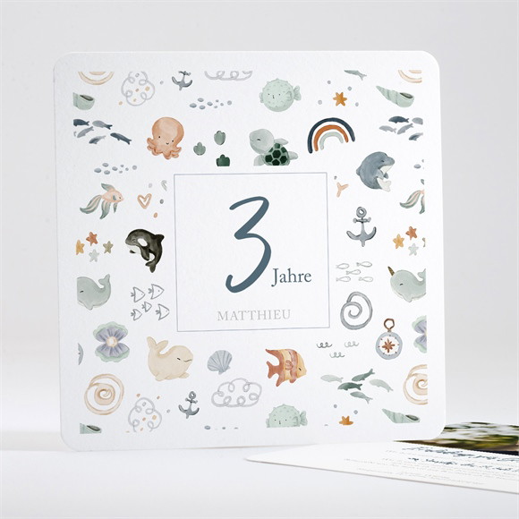 Geburtstagseinladung Baby Ocean ref.N351498