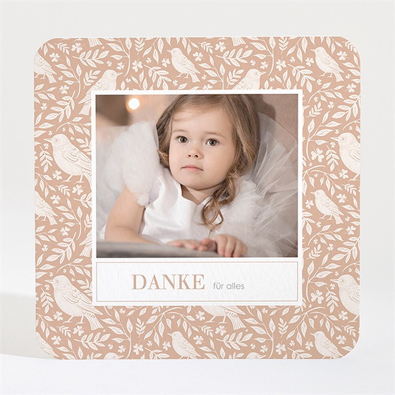 Dankeskarte Taufe Kleines Vögelchen - Magnet