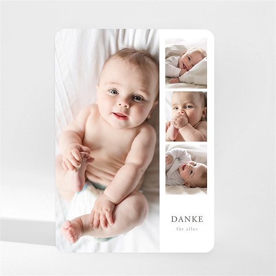 Dankeskarte Geburt Fotosammlung - Magnet