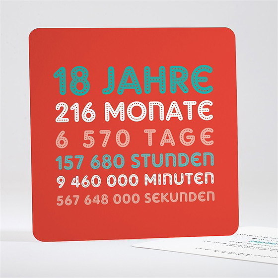 Geburtstagseinladung Countdown 18 Jahre