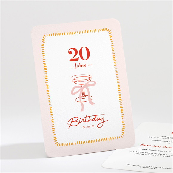 Geburtstagseinladung Champagner 20 Jahre ref.N211707