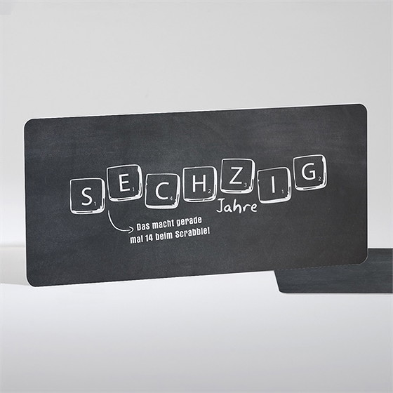 Geburtstagseinladung Scrabble 60 Jahre