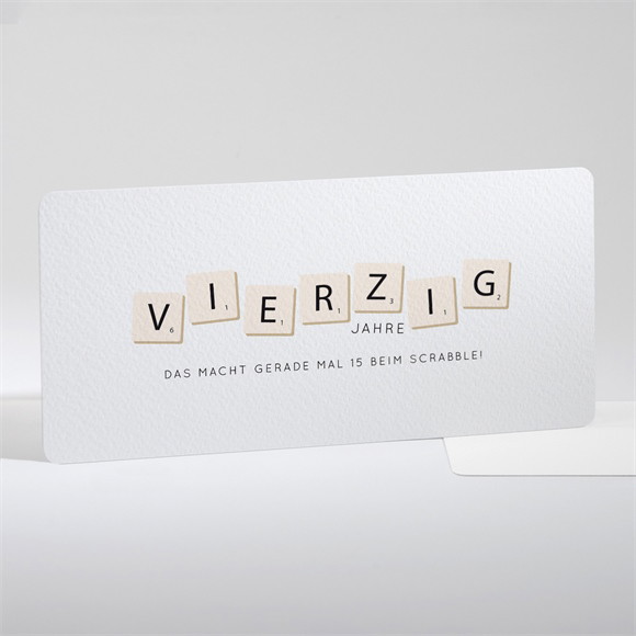 Geburtstagseinladung Scrabble 40 Jahre ref.N131164