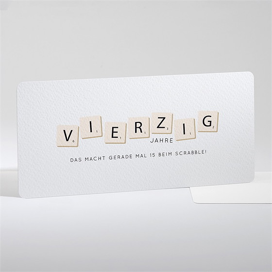 Geburtstagseinladung Scrabble 40 Jahre