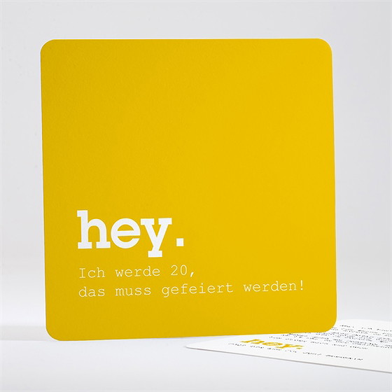Geburtstagseinladung Hey 20 Jahre