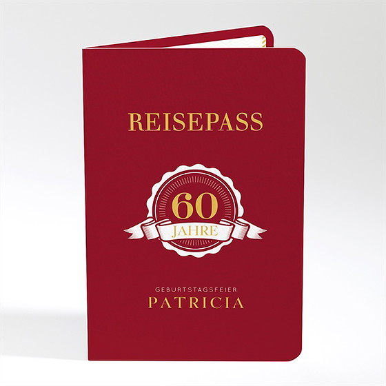 Geburtstagseinladung reisepass zum geburtstag 60
