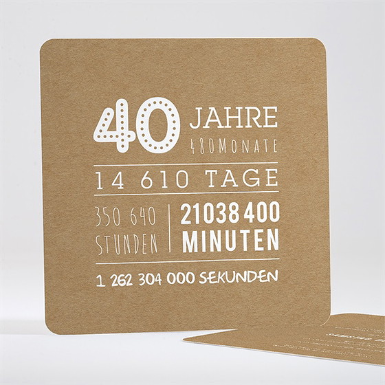 Geburtstagseinladung Countdown 40 Jahre